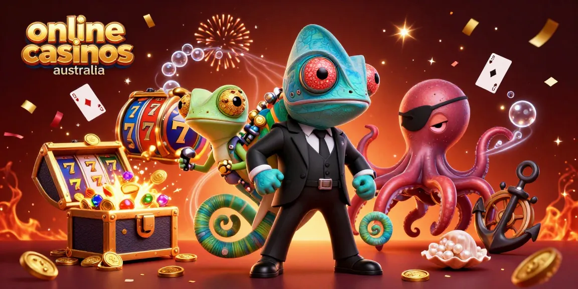 Win big at online casinos Australia with this thrilling 3D gambling illustration.