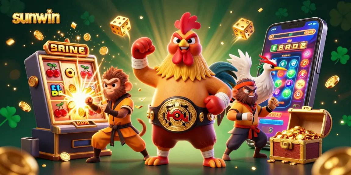 Experience thrilling gameplay at sunwin with a vibrant 3D casino scene featuring traditional warriors and dynamic gaming elements.